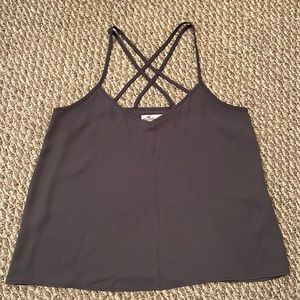 Hollister Dark Gray Strappy Cami Too